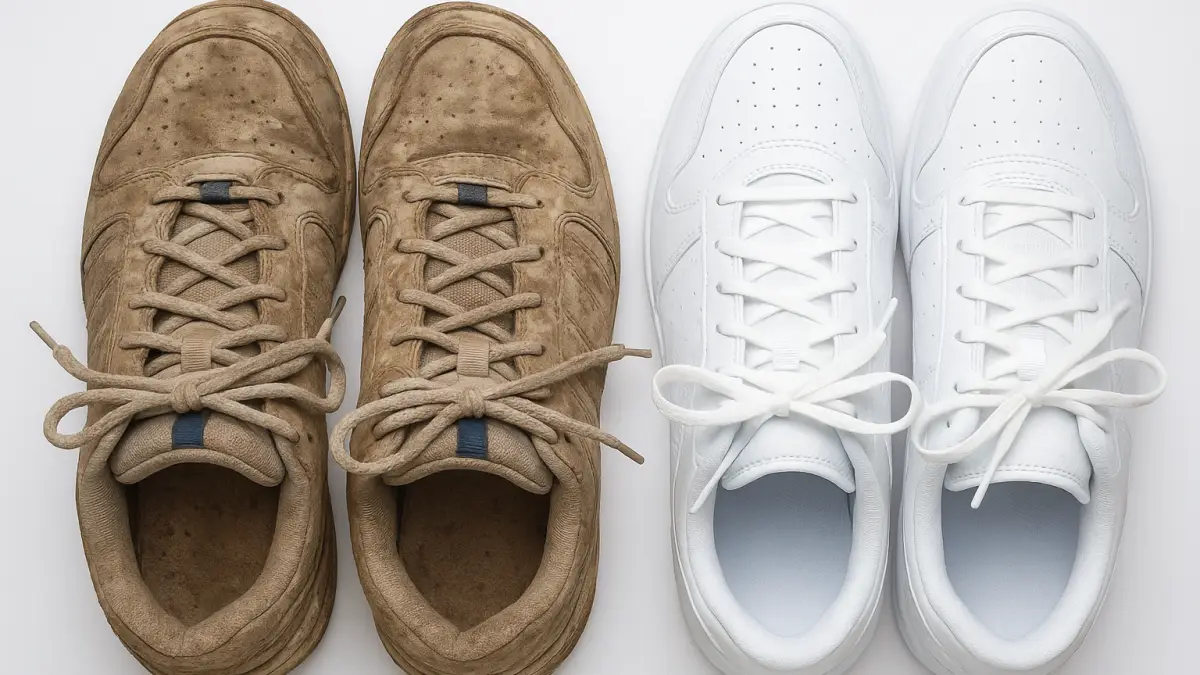 L’erreur que tout le monde fait avec ses baskets : ce cocktail magique redonne à vos baskets un éclat comme neuf