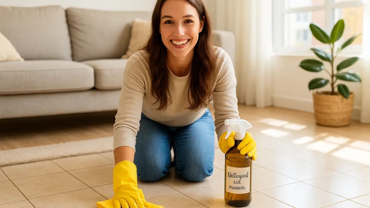 Ce nettoyant sol naturel sans rinçage transforme votre carrelage en un coup d’éponge (et sent bon !)