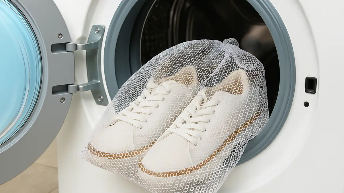 Ce simple geste avant la machine à laver change tout : vos baskets en ressortent comme neuves, peu importe la matière